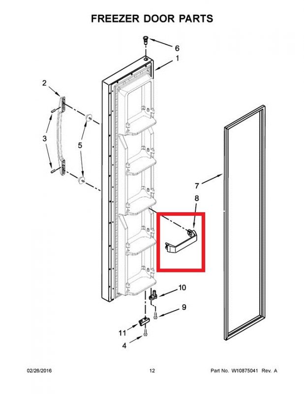 Whirlpool WP2309718 TRIM-DOOR